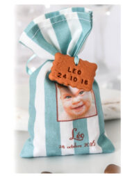 Sachet de dragées, tissu imprimé sur-mesure garçon