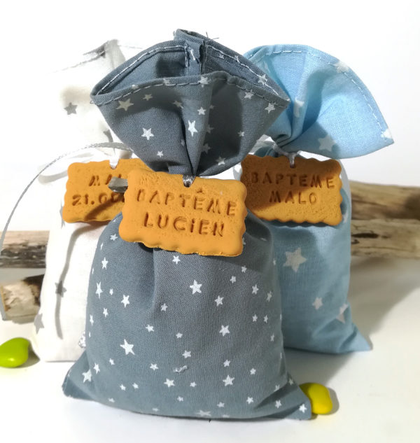 Download Sachet De Dragees En Tissu Bapteme Petit Garcon