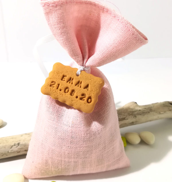 Download Sachet de dragées en tissu, pour baptême petite fille