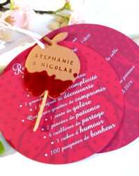 Faire-part mariage « pomme d’amour »