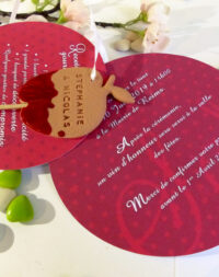 Faire-part mariage « pomme d’amour »