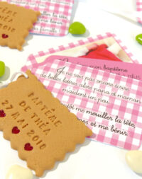 Faire-part « coeur confiture », étiquette fille