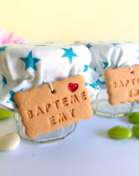 Petit pot de dragées, biscuit confiture garçon