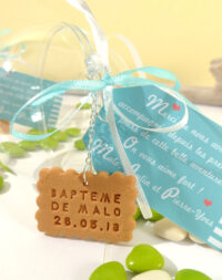 Boule en plexiglass pour dragées, thème biscuit & gourmandise.