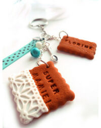 Porte-clés « biscuit carré »
