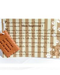 Faire-part biscuit « thème ourson »