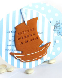 Faire-part pirate & biscuit « petit navire »
