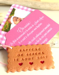 Faire-part « coeur confiture », étiquette fille
