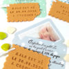 faire part garçon, thème gourmandise, naissance, baptême, gris étoile