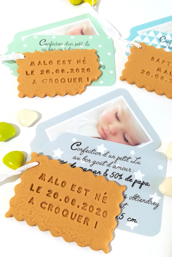 faire part garçon, thème gourmandise, naissance, baptême, gris étoile