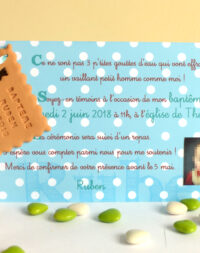 Faire-part biscuit « ourson chocolat »