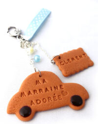 Porte-clés biscuit « petite voiture »