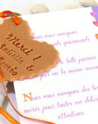 Remerciement biscuit & carton carré