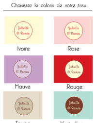 Sachet de dragées personnalisé pour mariage, thème uni ou pois