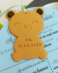 Faire-part rond « ourson »