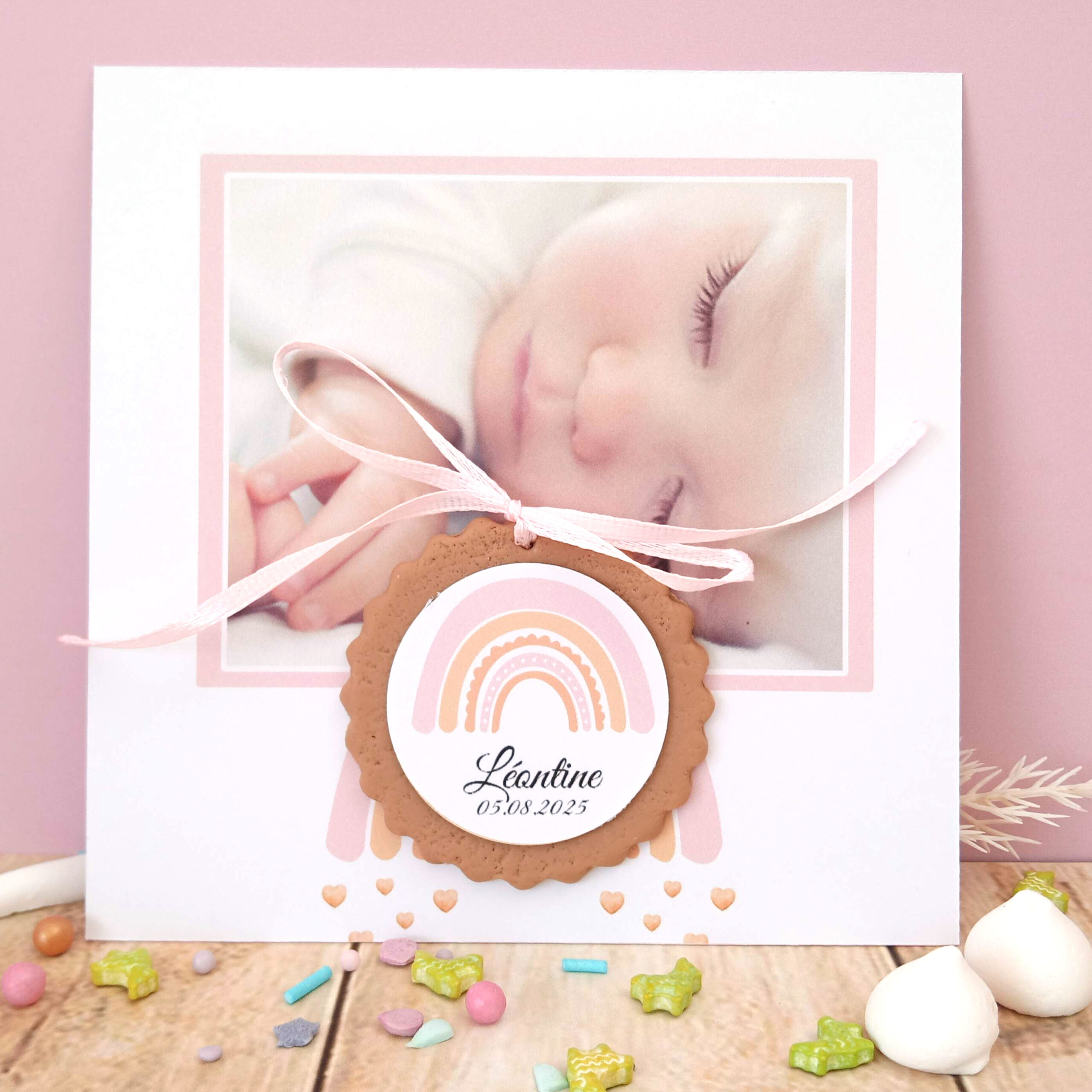 faire-part-naissance-arc-en-ciel-rose-fille-biscuit-gourmand-createur-unique