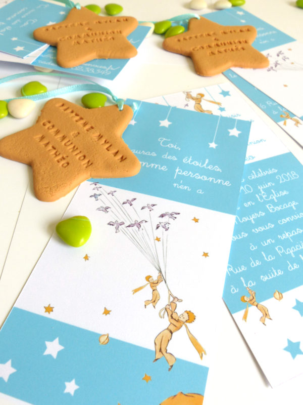 faire-part, invitation, thème "petit prince"