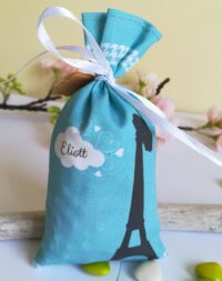 Sachet de dragées garçon, « Paris-la tour Eiffel »
