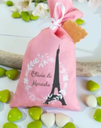 Sachet de dragées mariage, “Paris-la tour Eiffel”
