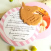 faire-part anniversaire licorne, bapteme, rond