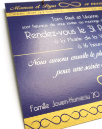 Faire-part de mariage « symbole infini »