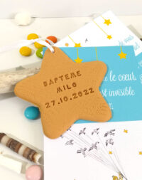 Faire-part, thème « petit prince », biscuit « étoile »