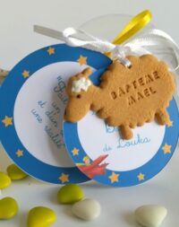 Boule en plexiglass pour dragées, thème « Le petit prince »/mouton