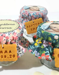 Contenant de dragées, thème liberty – Personnalisé avec texte/photo de bébé