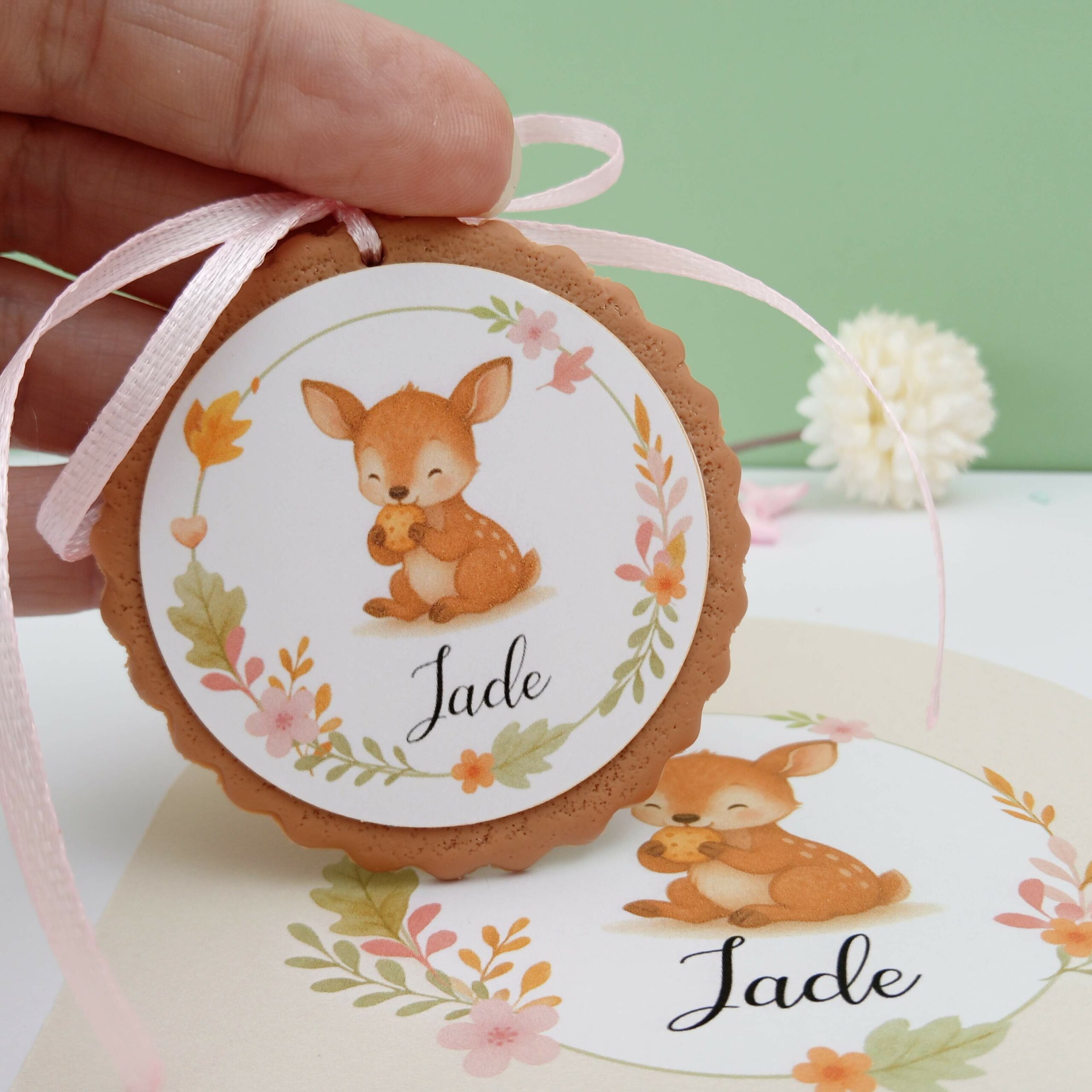 faire-part-bapteme-theme-nature-foret-ecureuil-doux-vintage-tendre