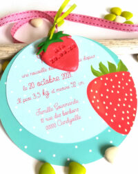 Faire-part de naissance « fraise »
