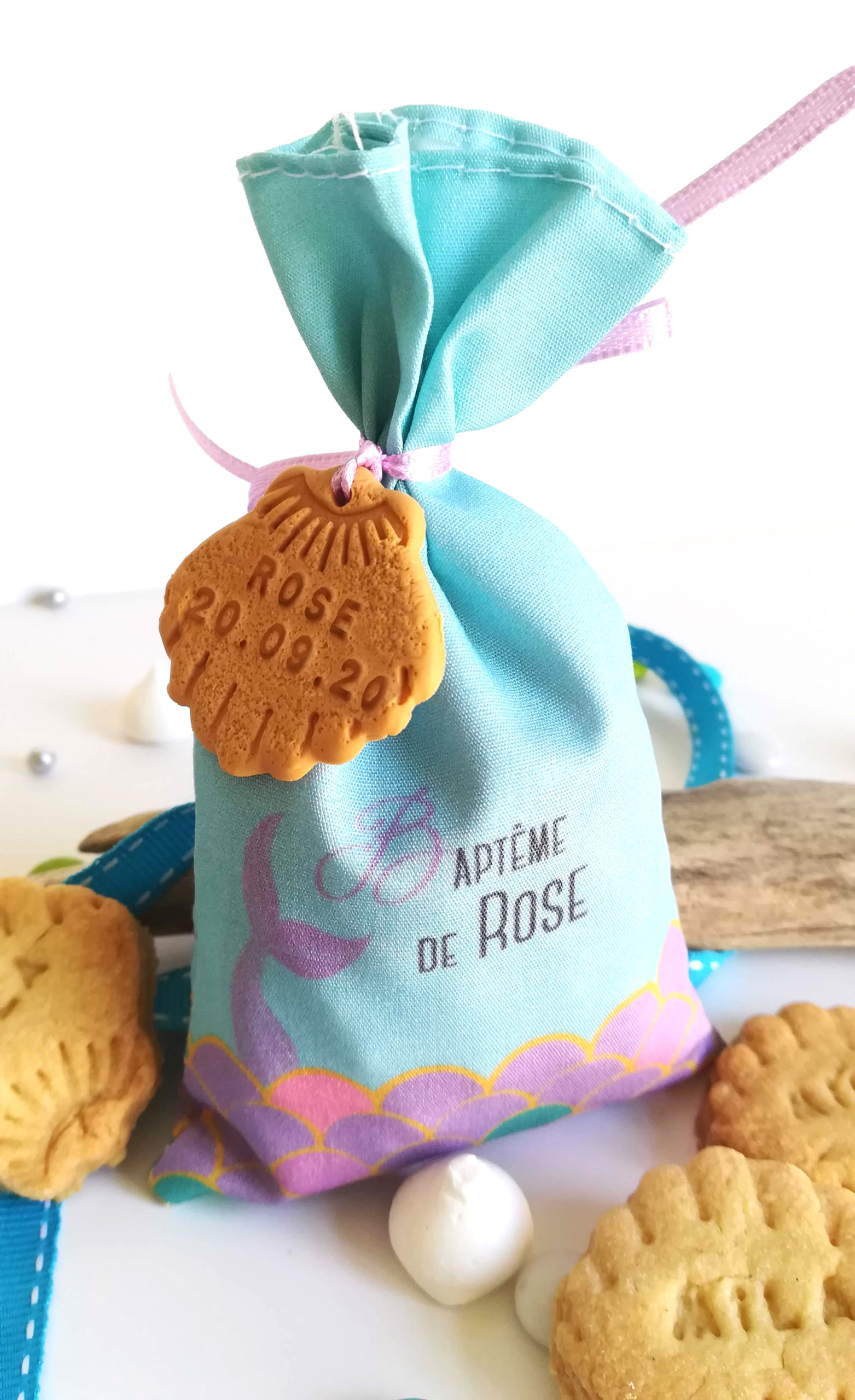 Download Sachet de dragées personnalisé, thème des sirènes (baptême...)