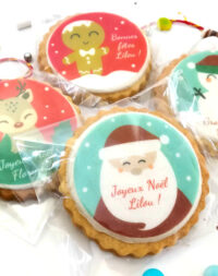 4 biscuits de Noël décorés & personnalisés
