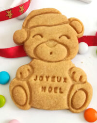 x10 Biscuits sablés “ourson de Noël” personnalisés (2 parfums au choix)