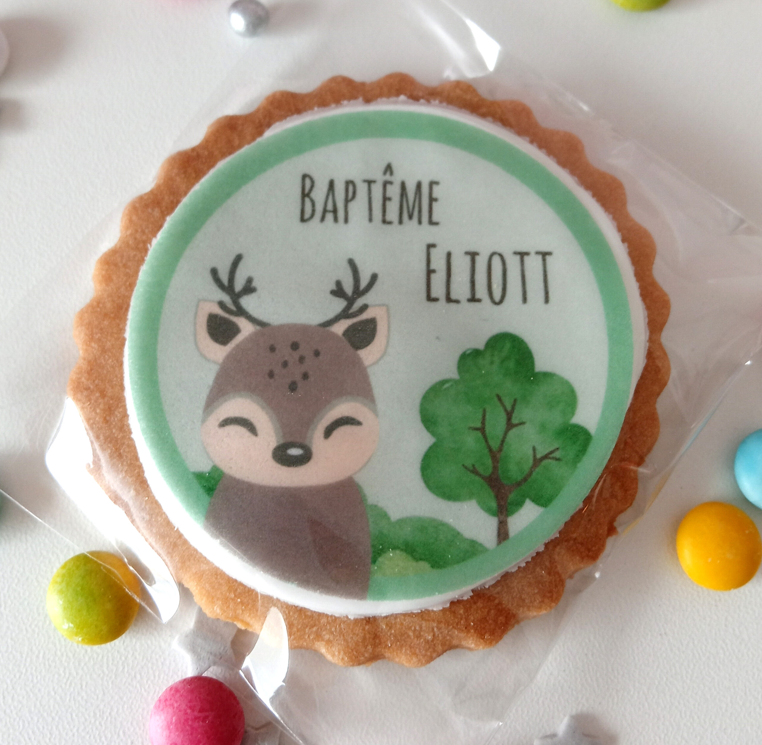biscuit-personnalise-faon-animaux-foret