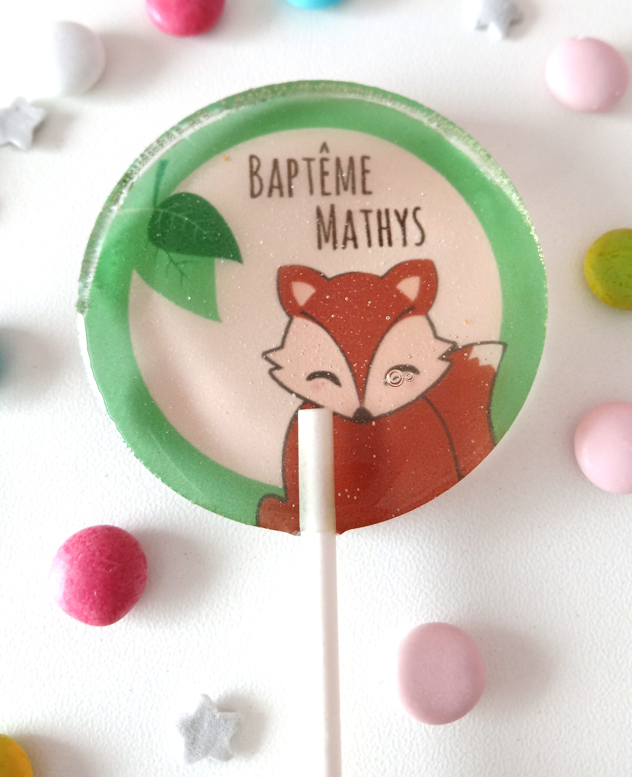 sucette-personnalise-theme-renard-animaux-foret