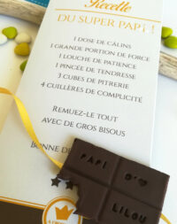 Tablette chocolat personnalisée « fête des grands-pères »