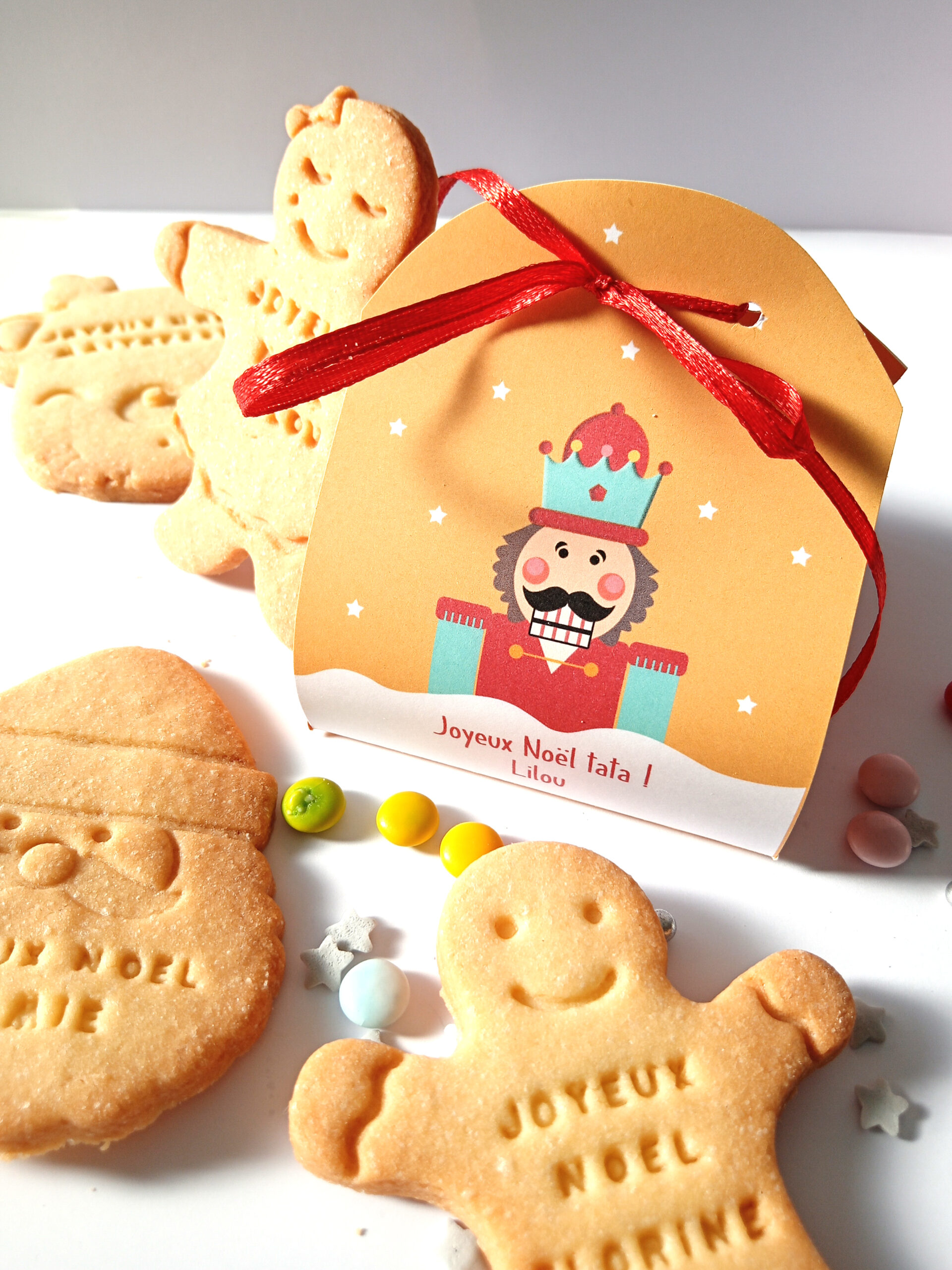 Magnet Joyeux Noël  Biscuit fait main personnalisable