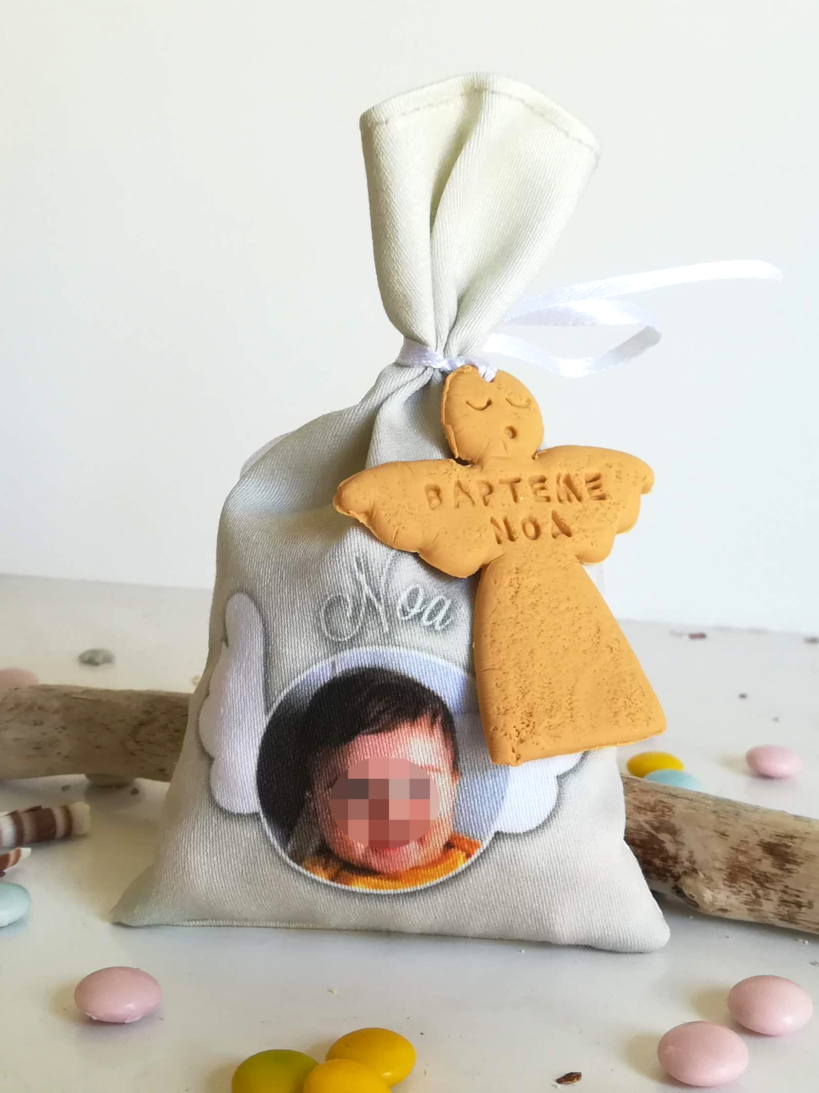 Sachet pour dragées, thème « Ange »