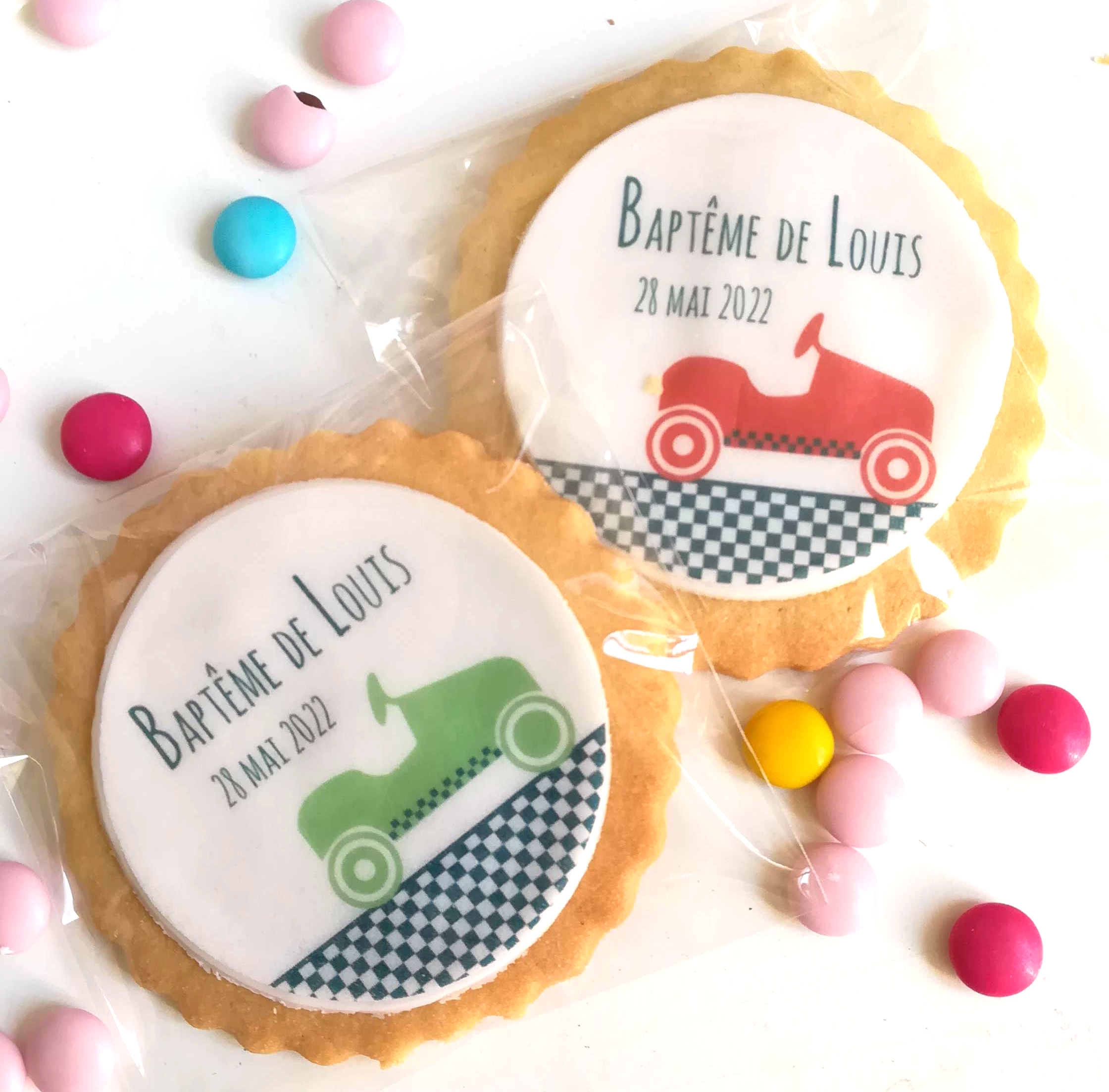 biscuit-personnalise-sable-voiture-course-garcon