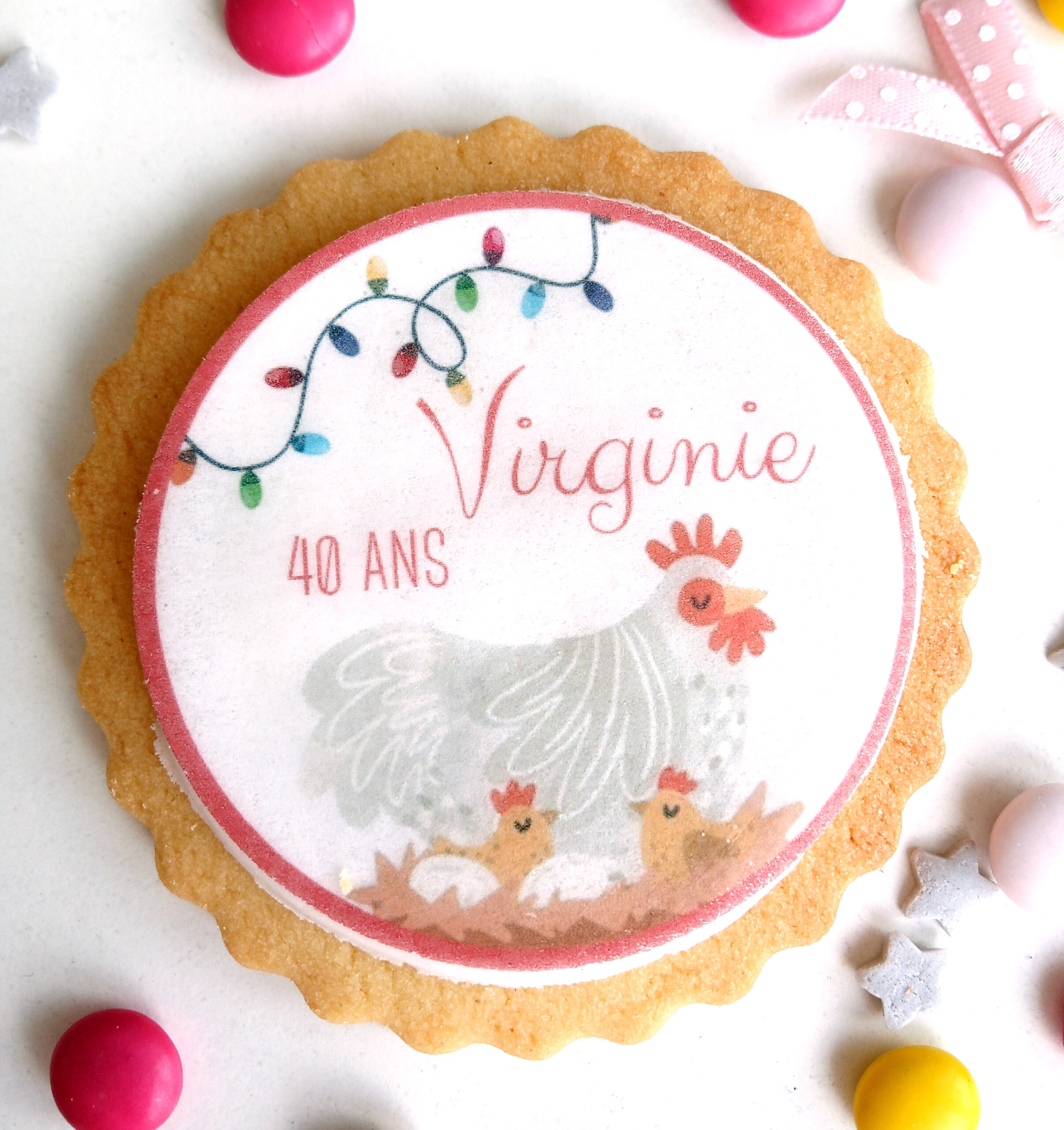 biscuit-sable-personnalise-poule-anniversaire-bapteme-ferme-animaux