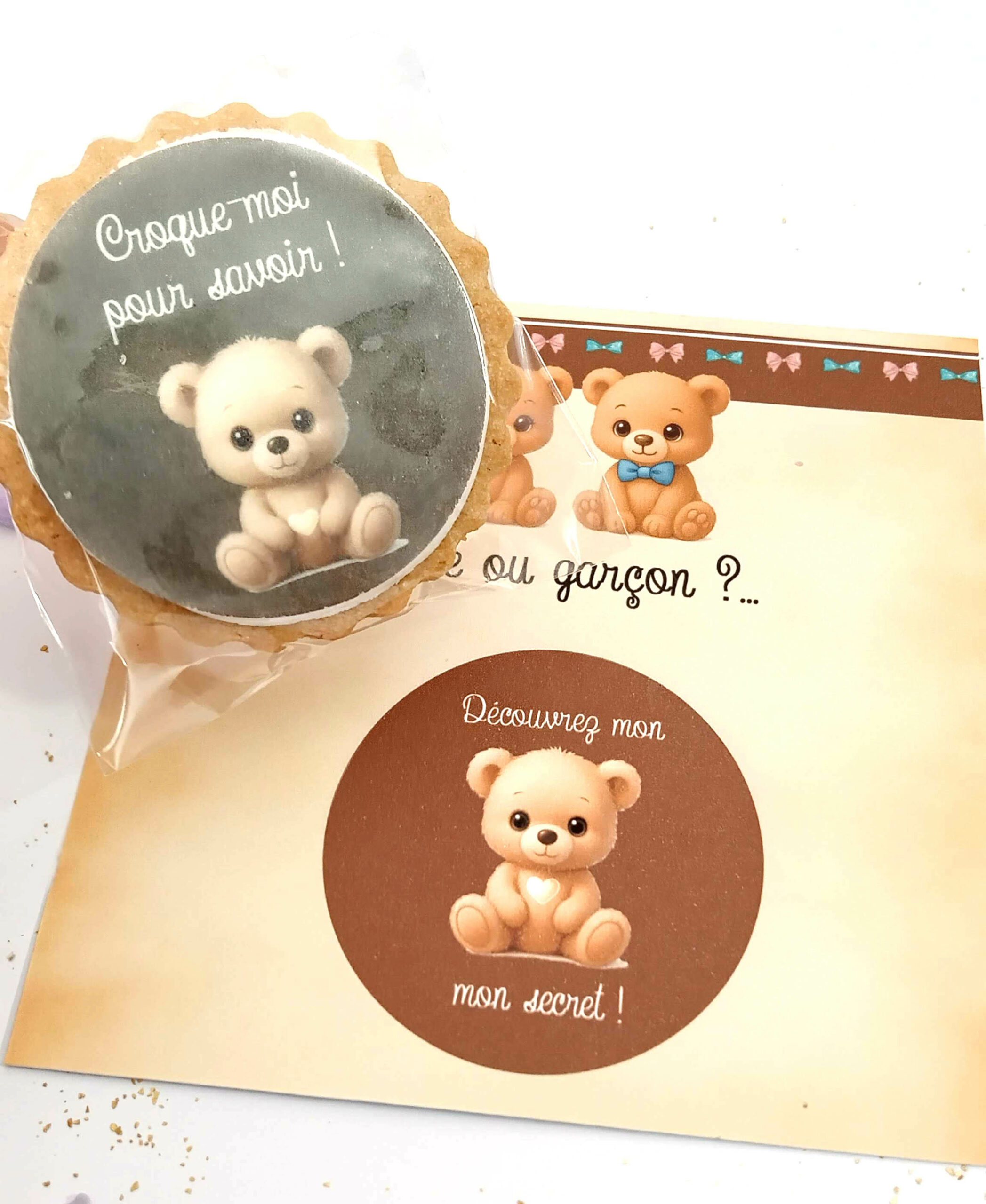 carte-biscuit-gender-reveal-fille-garcon-reveler-secret-theme-nounours