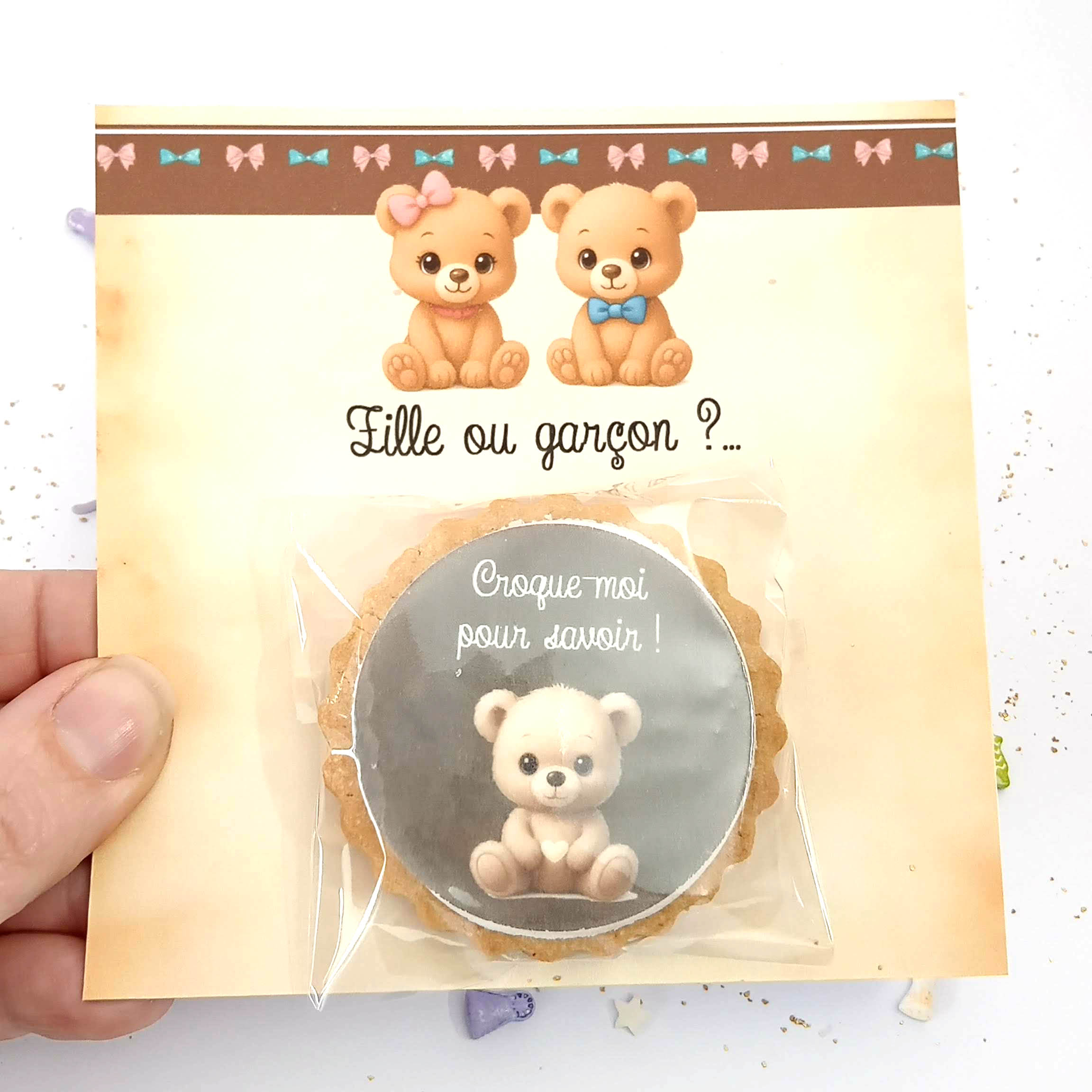 carte-biscuit-idee-animation-gender-reveal-fille-garcon-reveler-secret-theme-nounours