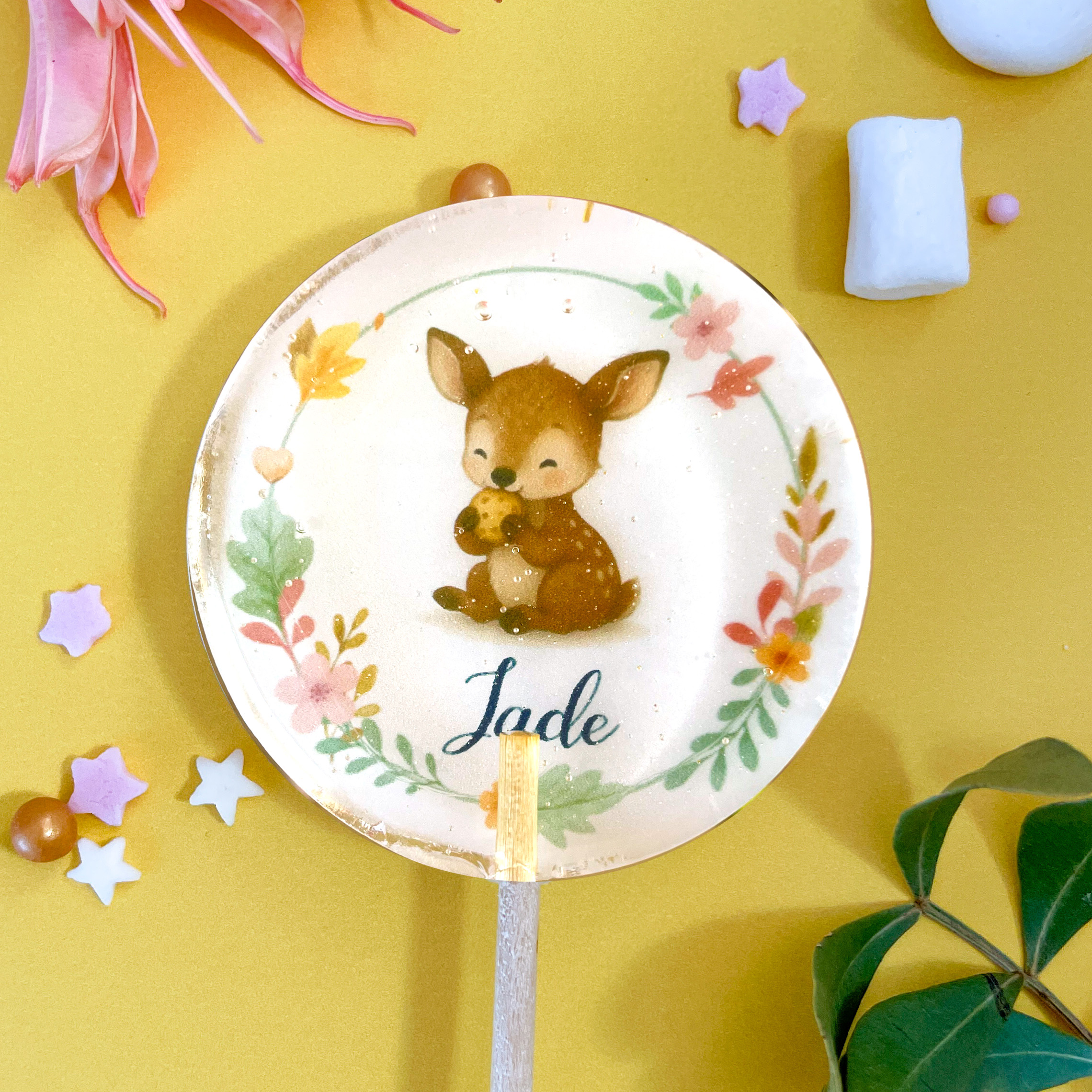 sucette-faon-theme-animaux-foret-cadeau-invite-pour-bapteme